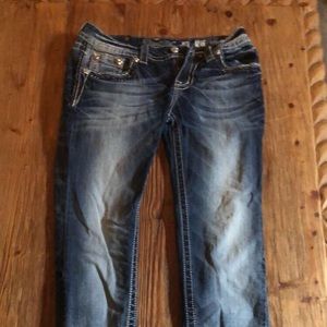 Skinny buckle jeans women